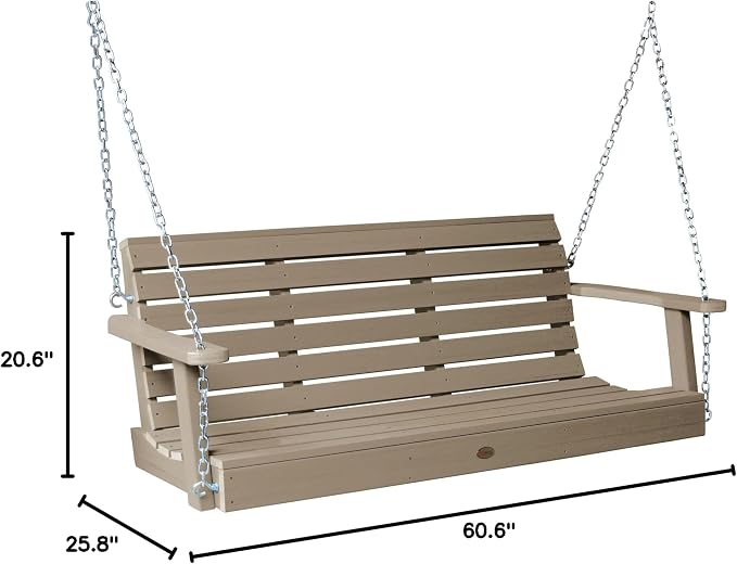 Highwood Weatherly Porch Swing 5 Feet, Woodland Brown - Image 4