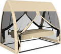 Outsunny 3-Seat Patio Swing Chair, Porch Swing Bed by Outsunny