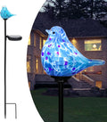 Afirst Decorative Solar Lights Outdoor Solar Bluebird Stake Lights Hand Blown by Afirst