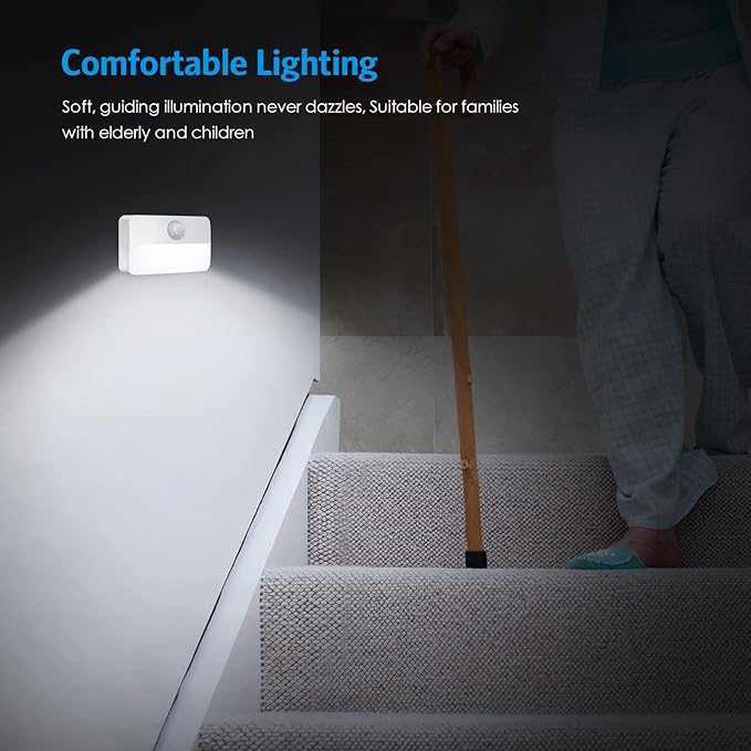 AMIR 4 Pack Mini Motion Sensor Stair Light - Image 6