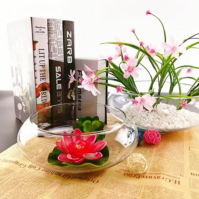Glass Lotus Bowl Planter, 8 in Lotus Flower Bowl, Lotus Bowls - Image 8