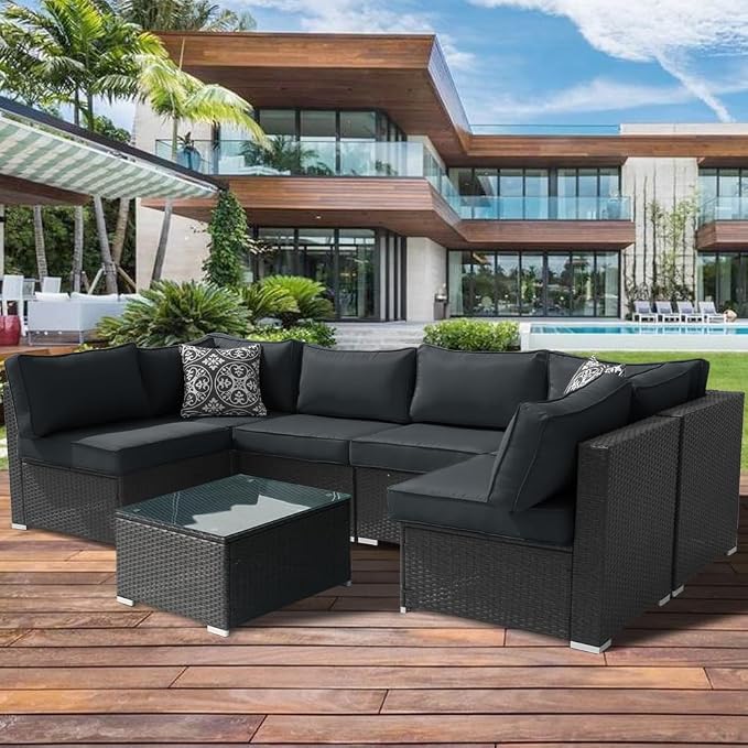 14Pcs Outdoor Cushion Covers Replacement Washable w/Zipper - Image 8
