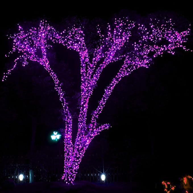 Dazzle Bright 2 Pack Total 400LED 132FT Halloween Solar String Outdoor Lights - Image 6