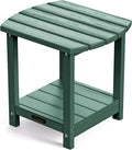 Ciokea Adirondack Outdoor Side Table, 2-Tier Sturdy Patio End Table Weather by CIOKEA