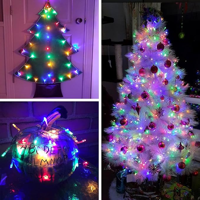 Cool White to Multicolor Color Changing 100 LED 33FT Connectable Christmas - Image 9