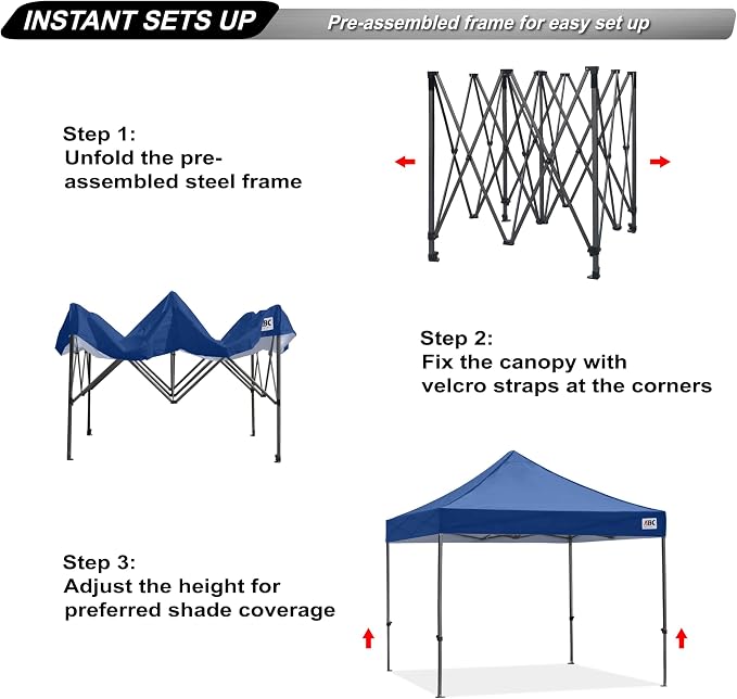 ABCCANOPY Patio Pop Up Canopy Tent 10x10 Commercial-Series - Image 2