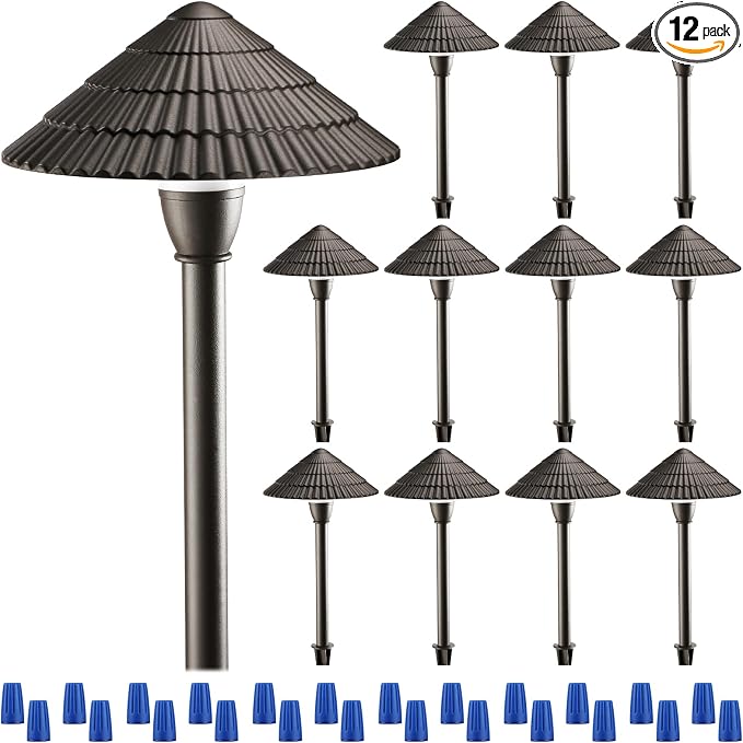 LEONLITE 12-Pack LED Low Voltage Landscape Lights, 3W Cast-Aluminum 12-24V by LEONLITE