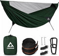 Camping Hammock with Mosquito Net, 2 Person Hammock Bug Net, Parachute Nylon by CROSSHIP