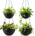 Hanging Planters for Indoor Outdoor Plants 8 and 10 Inch, 4 Packs Hanging by RooTrimmer