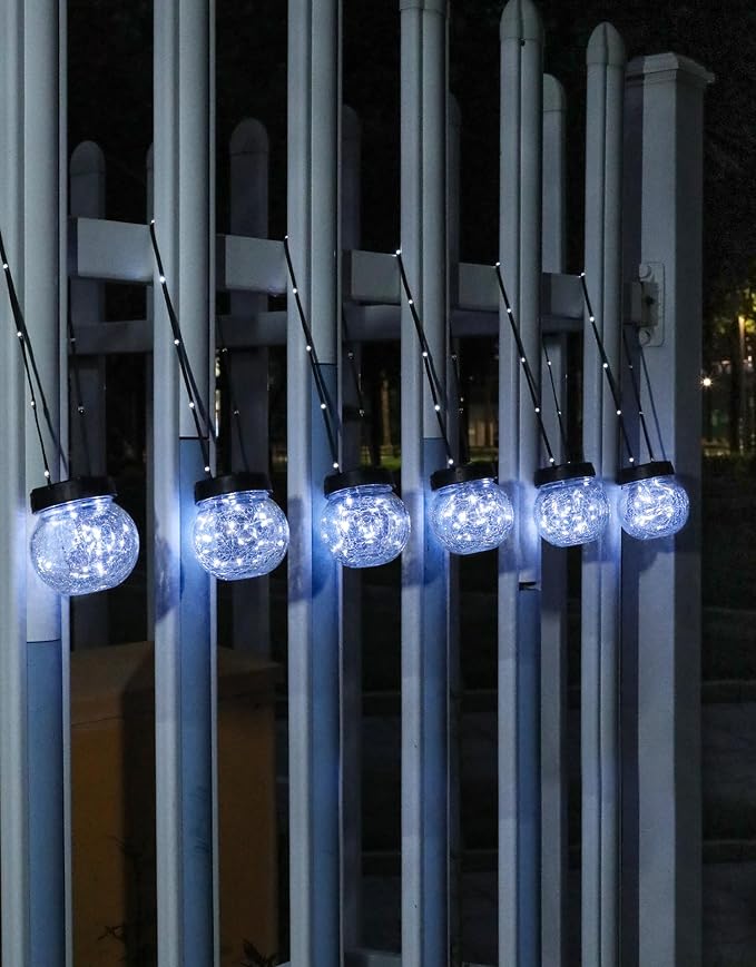 PARTPHONER Solar Lights Outdoor Waterproof 12-Pack, Solar Powered Hanging - Image 2
