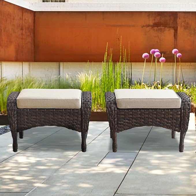 Belord Outdoor Ottomans for Patio Foot Rest - Image 8
