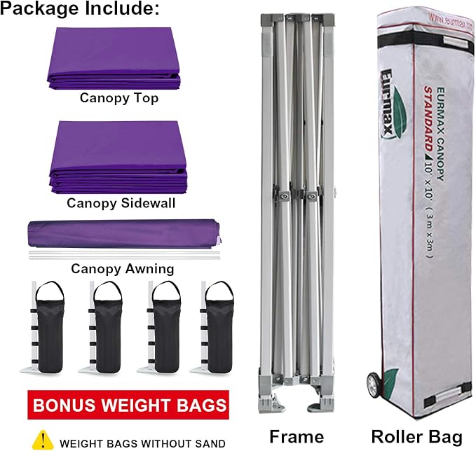Eurmax USA 10 x 10 Pop up Canopy Commercial Tent Outdoor Party Canopies - Image 8