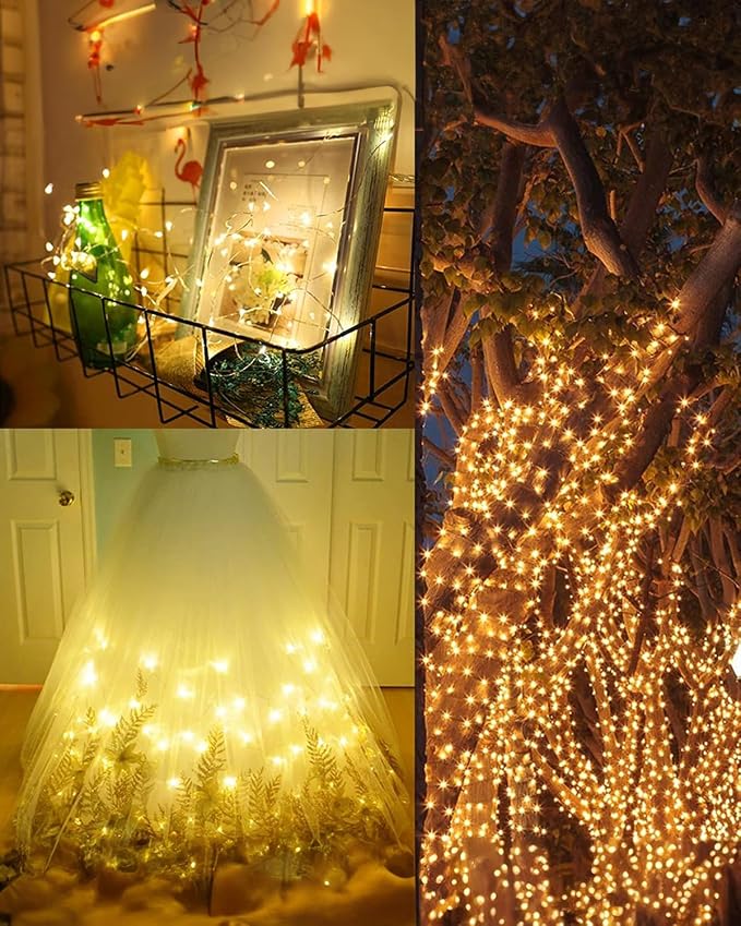 Twinkle Star 2 Pack Solar String Lights Outdoor, Total 80 FT 240 LED Solar - Image 2