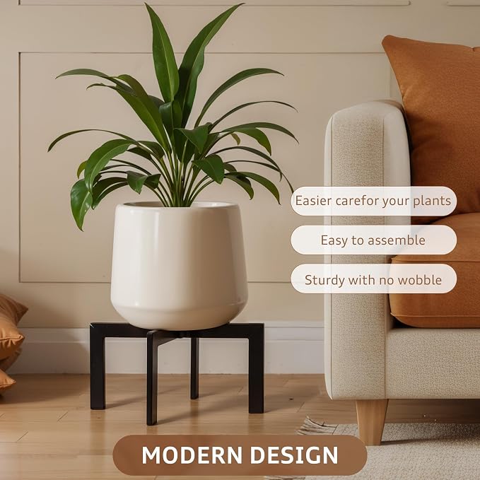 IZIDDO Plant Stand Indoor Outdoor, Metal Mid-Century Pot Stand, Modern Plant - Image 8