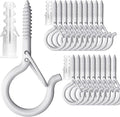 PlusRoc 20 Pack Ceiling Hooks for Hanging Plants Outdoor String Lights Heavy by PlusRoc