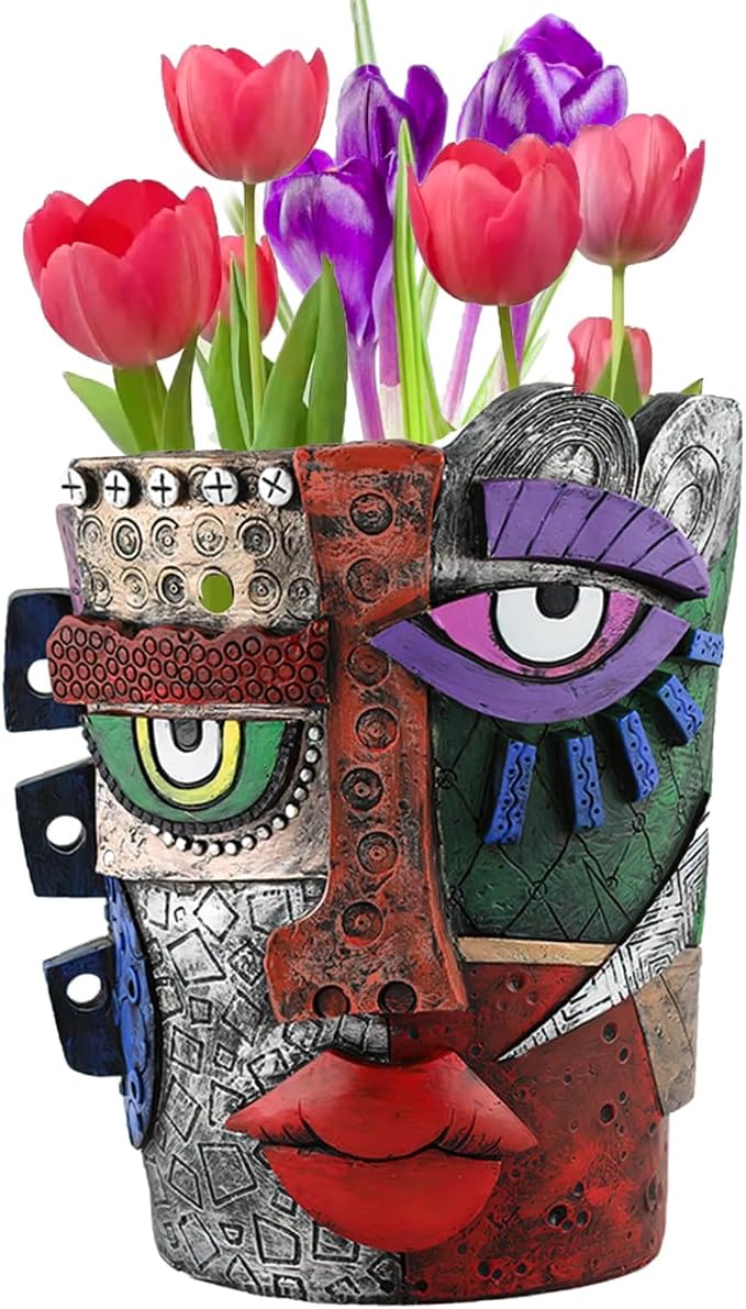 TOZLU Picasso Brutalist Beauty Face Flower Pot by TOZLU