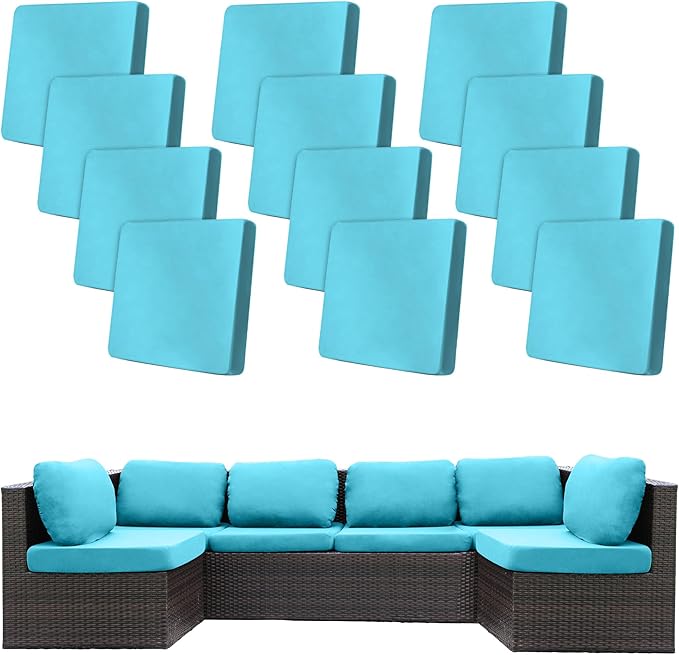 12 Pcs Stretch Patio Cushion Covers, Outdoor Couch Covers Replacement, Outdoor by BIETYONE