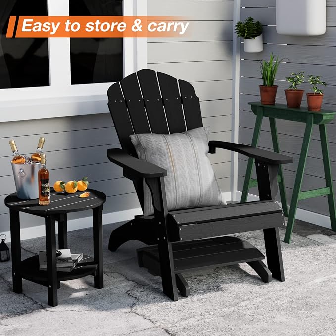 YEFU Adirondack Ottoman, Patio Foot Rest, Adirondack Foot Rest, Folding - Image 8