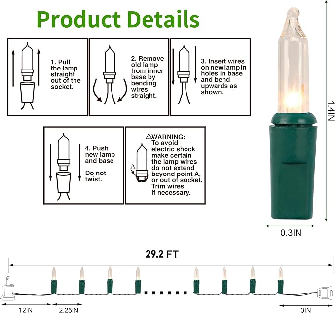 Christmas Lights, 120V UL Certified Connectable Xmas Tree Light - Image 4