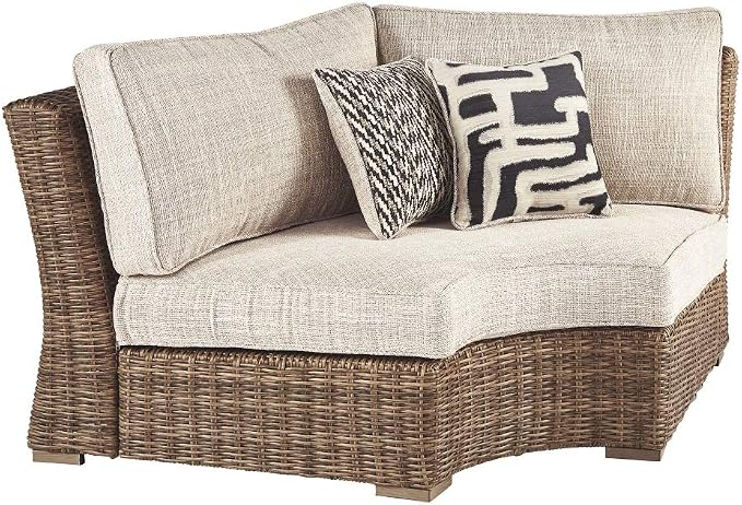 Signature Design by Ashley Beachcroft Outdoor Curved Corner Chair - Image 4