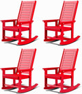 GREENVINES Outdoor Rocking Chairs | Set of 4 | Porch Rocker | HDPE Plastic | by GreenVines