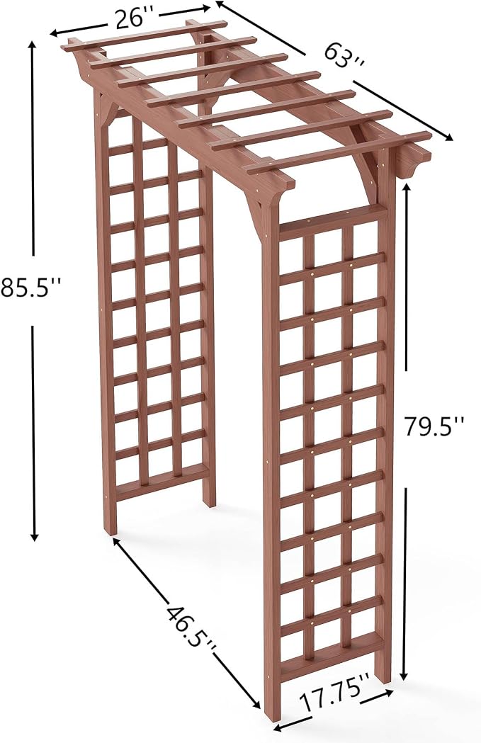 Wooden Garden Arbor, 7ft Wedding Arch - Image 3