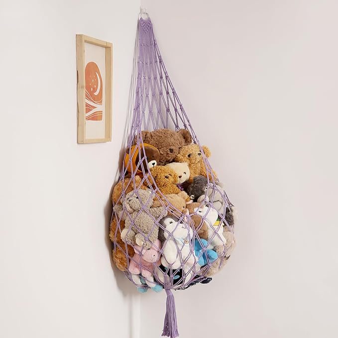 Upgrade Stuffed Animal Hammock Corner or Wall Hanging Net by Amdermi