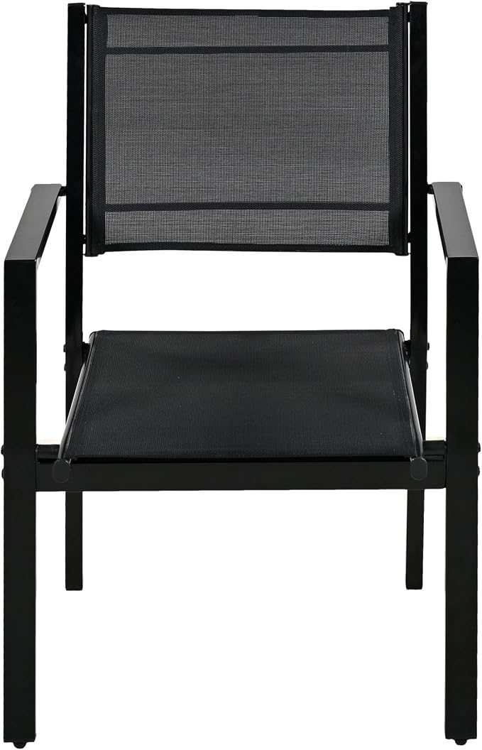 Outdoor 7 Piece Dining Table and Chair Set, Steel Outdoor Table - Image 6