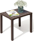Crestlive Products Outdoor Side Table, Aluminum Rectangular Side/End Table by CrestliveProducts