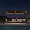 PURPLE LEAF 10' x 14' Outdoor Louvered Pergola Aluminum Pergola by PURPLELEAF