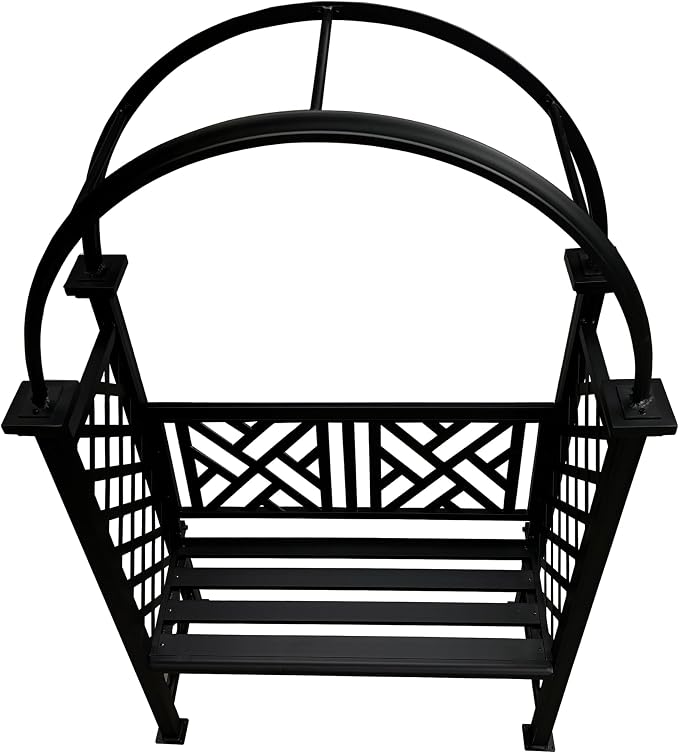 Oakland Living Black Aluminum Garden Arbor Arch - Image 6