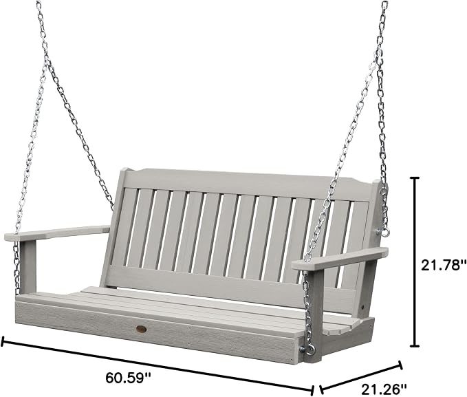 Highwood Lehigh Porch Swing, 5 Feet, Harbor Gray - Image 4