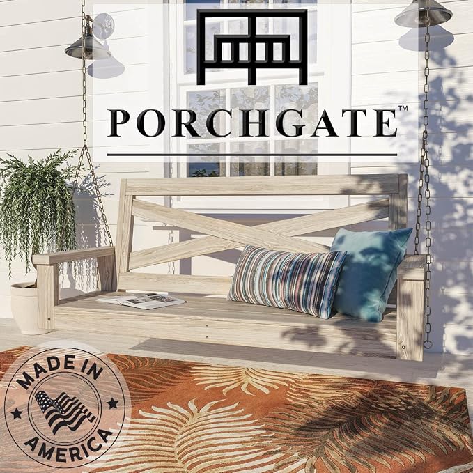 Porchgate Amish Heavy Duty 700 Lb Boardwalk Porch Swing W/Chains - Image 2