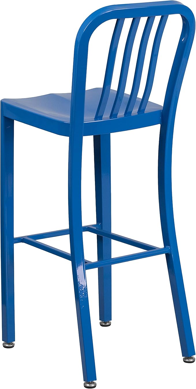 Flash Furniture Gael Commercial Grade 2 Pack 30" High Blue Metal Indoor-Outdoor - Image 6