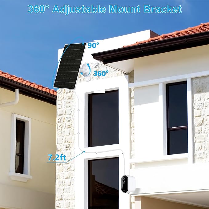 Zivif 7W Solar Panel for Arlo Essential 2K, Essential XL Spotlight Cameras - Image 4
