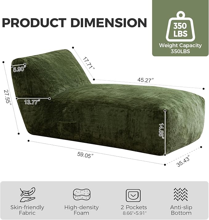 Giant Bean Bag Lounger Chair for Adults - Image 2