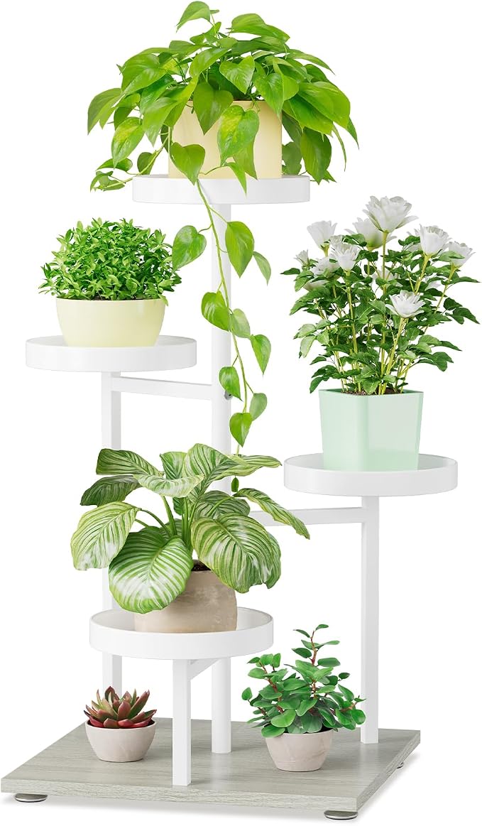 iDavosic.ly 4 Tier Plant Stand Indoor, Tiered Corner Flower Holder Shelf Outdoor by iDavosicly
