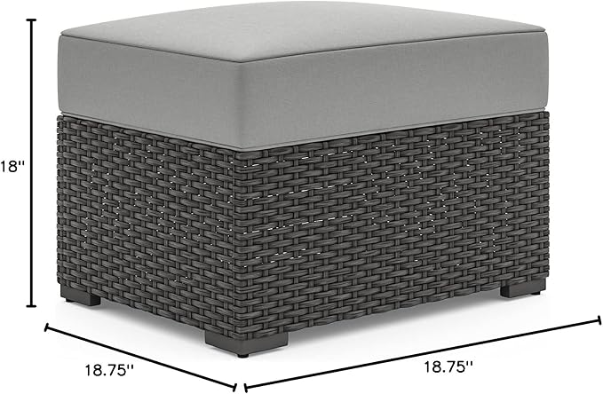 homestyles Boca Raton Brown Outdoor Ottoman - Image 3