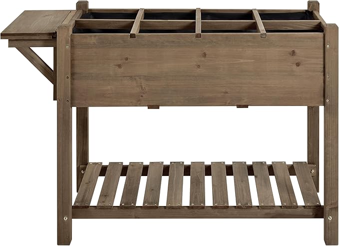 Yaheetech 49x22x32in 8 Pockets Horticulture Raised Garden Bed Elevated Wood by Yaheetech