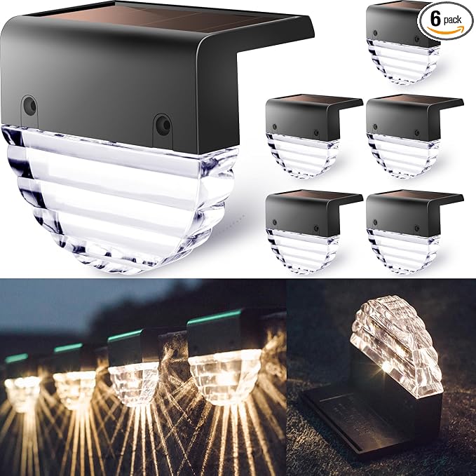 TIJNN Solar Deck Lights Outdoor, Fence Light Waterproof Led Lights by Restassuredtobuy