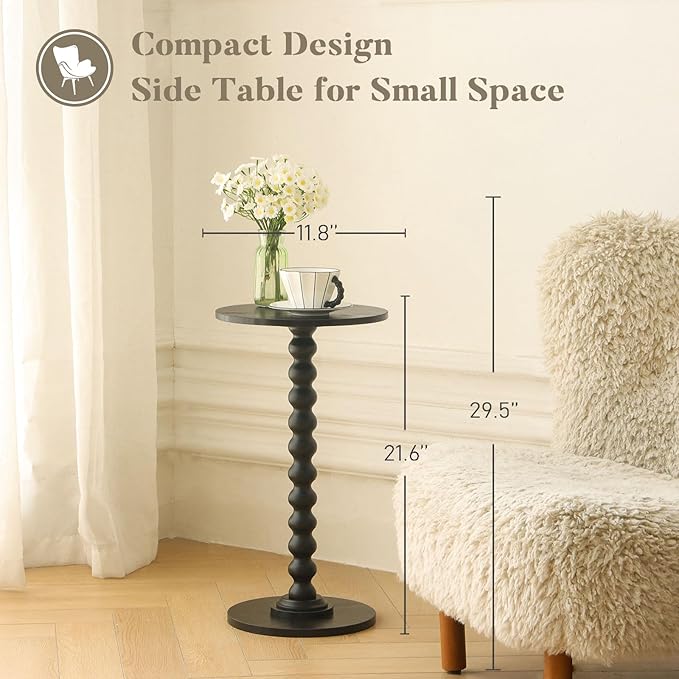 Round Side Table, Small Drink Table - Image 4