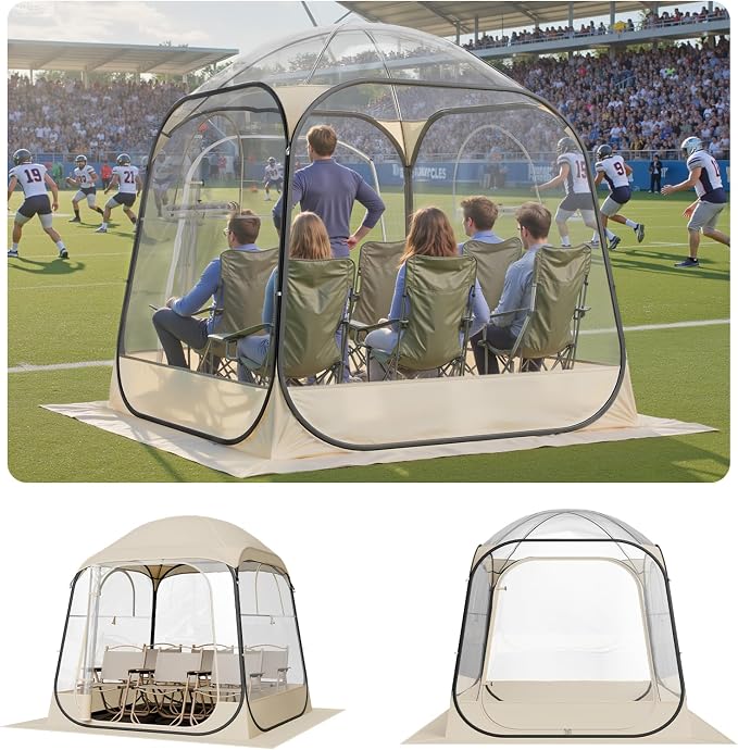 VEVOR Pop up Sports Tent, 8 Sizes Optional Clear Bubble Tent by VEVOR