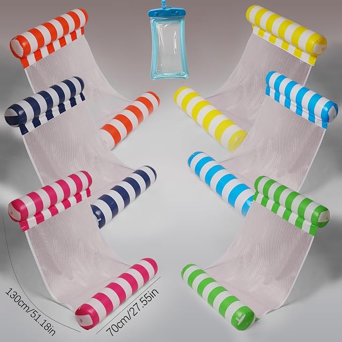 3/5/8 Pack Pool Hammock Upgrated Water Pool Floats, 4-in-1 Multi-Purpose Water - Image 3