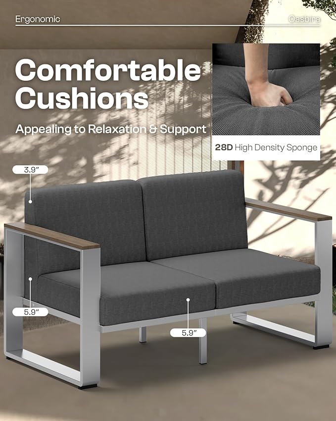 Outdoor Patio Furniture Set, 7 Seats Outdoor Patio Conversation Sets - Image 2