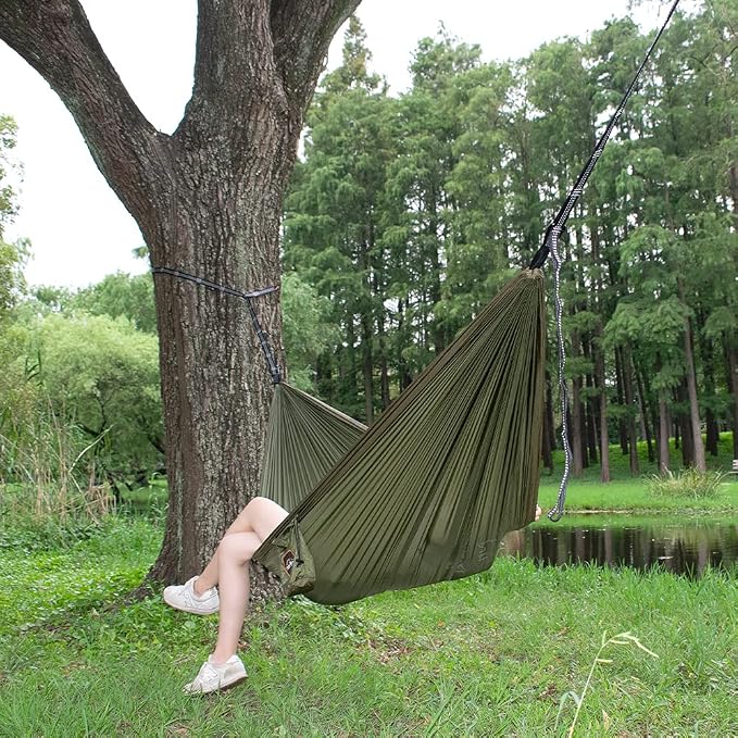 Camping Hammock, Super Lightweight Portable Parachute Hammock - Image 7