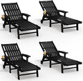 Patio Chaise Lounge Chair Set of 4, Oversized Lounge Chair Outdoor by THOEOE