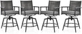 Tangkula Patio Swivel Bar Stools Set of 4, Outdoor Counter Height Bar Chairs by TANGKULA
