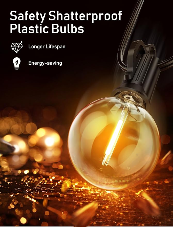 Brightown LED Outdoor String Lights Patio Lights 100FT - Image 5