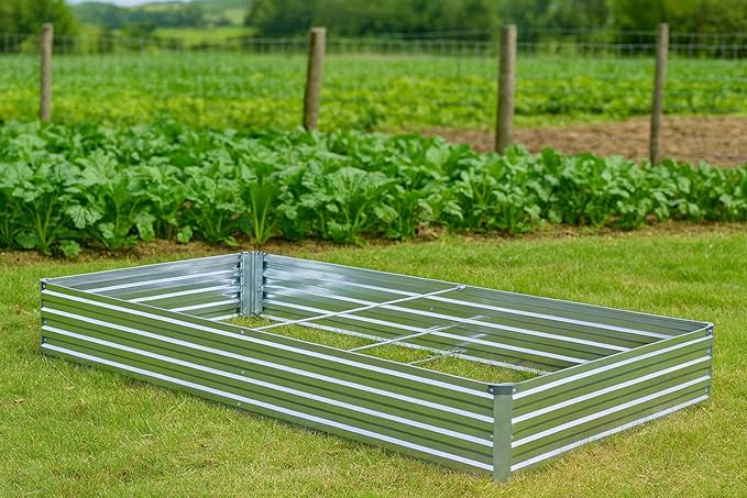 3 Pack 6x3x1FT Galvanized Raised Garden Bed Kit, Outdoor Metal Planter Box - Image 2