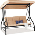 Best Choice Products 3-Seat Outdoor Large Converting Canopy Swing Glider by BestChoiceProducts